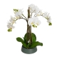 Glamorous Fusion Orchid 48cm Artificial Plant Flower Arrangement Decorative In Footed Bowl