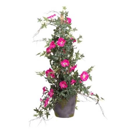 Glamorous Fusion Beauty Climbing Morning Glory 78cm Artificial Plant Flower Arrangement Decorative In Pot