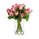 Glamorous Fusion Beauty Rose 38cm Artificial Plant Flower Arrangement Decorative In Glass