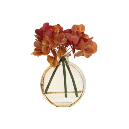 Glamorous Fusion Orange Hydrangea 19cm Artificial Plant Flower Arrangement Decorative In Bud Vase