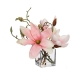 Glamorous Fusion Magnolia Spray 28cm Artificial Plant Flower Arrangement Decorative In Fishbowl Vase Pink