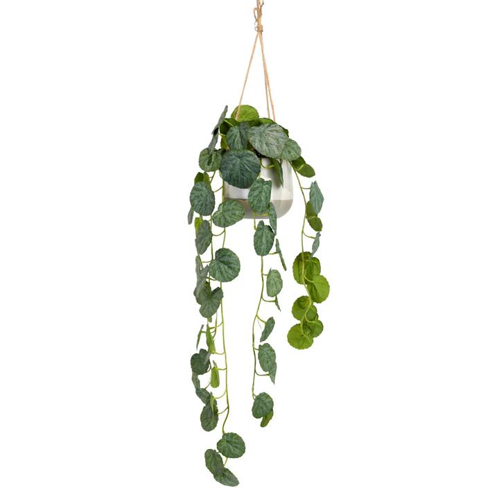 Glamorous Fusion Real Touch Begonia 105cm Artificial Plant Flower Arrangement Decorative In Hanging Planter