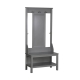 Maestro Furniture Hinton Modern Minimalist Coat Rack Hall Tree Shoe Cabinet Grey