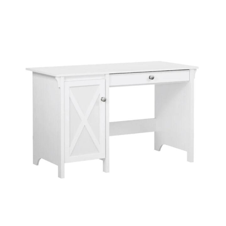 Maestro Furniture Finley Modern Home Study Writing Office Desk W/ Storage 120cm - White