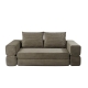 Maestro Furniture Veda High Density Smart Foam Convertible Couch 3-Seater Sofa Bed Earth Olive