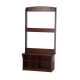Maestro Furniture Crosley 4 Shelves Hall Tree Coat Rack Shoe Cabinet Apple Wood
