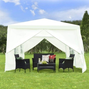 CostwayMultifunctional Outdoor Canopy Tent with Side Walls for Party