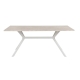Design Square Kays Modern Rectangular Kitchen Dining Table 180cm Metal Frame Stone/White