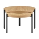 Design Square Tiern Set Of 2 Wooden Round Tea Coffee Table Oak