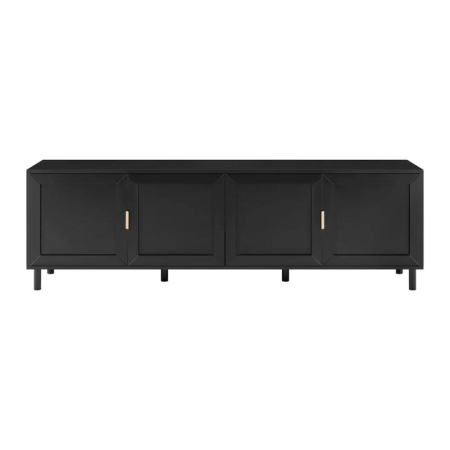 Design Square Sky Lowline TV Stand Entertainment Unit 180cm 4-Doors Black