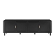 Design Square Sky Lowline TV Stand Entertainment Unit 180cm 4-Doors Black