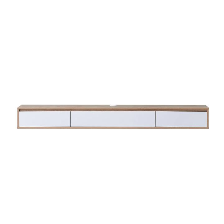 Design Square Moby Wooden Floating Entertainment TV Unit 180cm 2-Drawers White