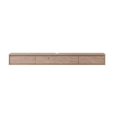 Design Square Moby Wooden Floating Entertainment TV Unit 180cm 2-Drawers Oak