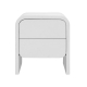 Design Square Hugh Modern Wooden Nightstand Bedside Table 2-Drawers White