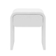 Design Square Hugh Modern Wooden End lamp Side Table 1-Drawers White