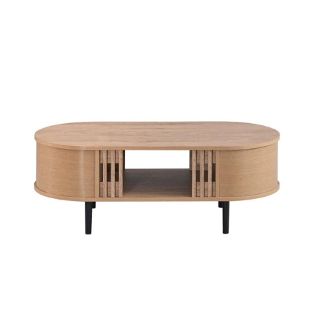 Design Square Kassy Open Shelf Wooden Tea Coffee Table Oak