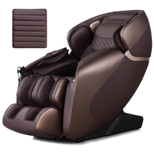 CostwayFull Body Electric Zero Gravity Massage Recliner with Foot Roller-Coffee