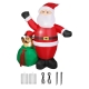 Santaco Christmas Inflatable Outdoor Santa Claus Elk 2.2M Xmas Decoration Light