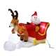 Santaco Christmas Inflatables Outdoor Santa Claus Reindeer Sleigh Lights Decor
