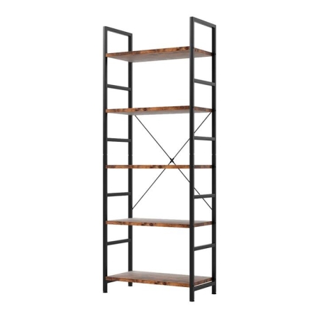 Levede 5-Tier Industrial Bookshelf Bookcase 157.5cm