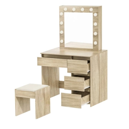 Levede Dressing Table Stool Set Makeup Mirror Led