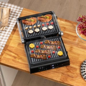 Costway3-in-1 Electric Panini Press Grill with Non-Stick Coated Plates
