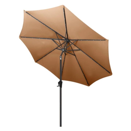 Centra 3M LED Outdoor Umbrella Base Stand Khaki