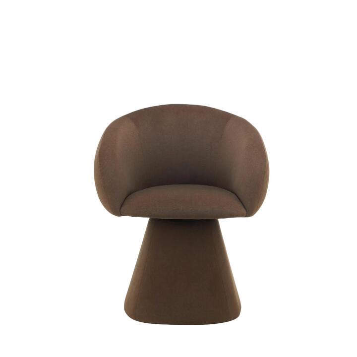 Raimon Furniture Leger Mohair Fabric Kitchen Dining ArmChair Chocolate