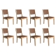 Levede Dining Chairs Accent Chair Lounge x8