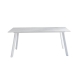 Raimon Furniture Sable Marble Effect Kitchen Dining Table 180cm Metal Legs Snow White
