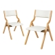 Levede 4x Dining Chairs Foldable PU Beige