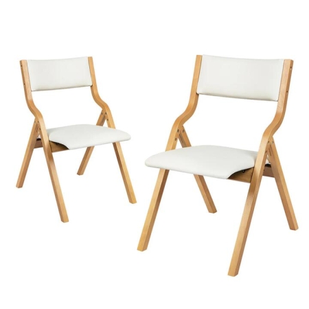 Levede 8x Dining Chairs Foldable PU Beige