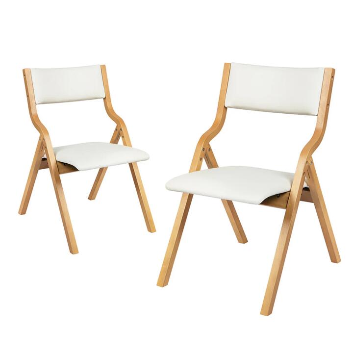 Levede 8x Dining Chairs Foldable PU Beige