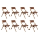 Levede 8x Dining Chairs Foldable PU Tan