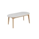 Raimon Furniture Nyla Marble Effect Ktichen Dining Table 180cm Solid Wood Legs Snow White