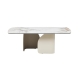Raimon Furniture Avalor Marble Effect Ceramic Tempered Glass Rectangular Coffee Tea Table Milan White