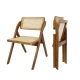 Levede 6X Foldable Rattan Dining Chairs