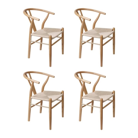 Levede 4x Dining Chairs Wooden Hans