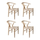 Levede 4x Dining Chairs Wooden Hans