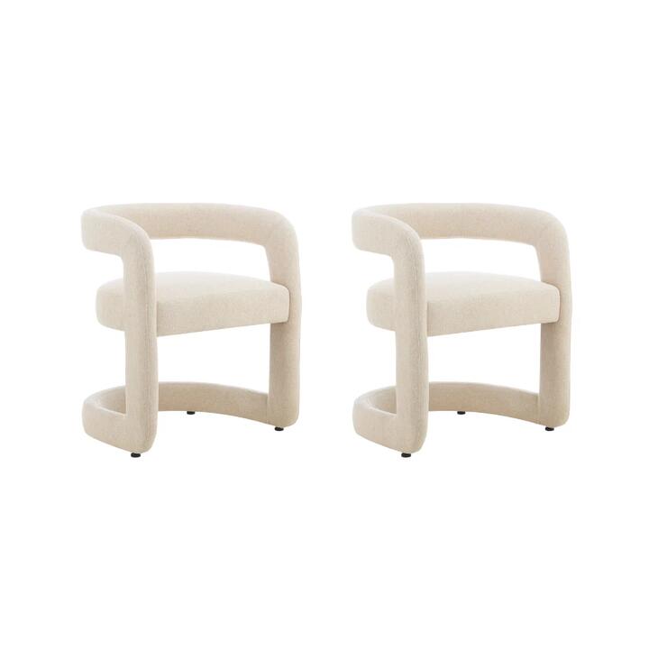 Raimon Furniture Set Of 2 Deidra Linen Fabric Kitchen Dining ArmChair Sand