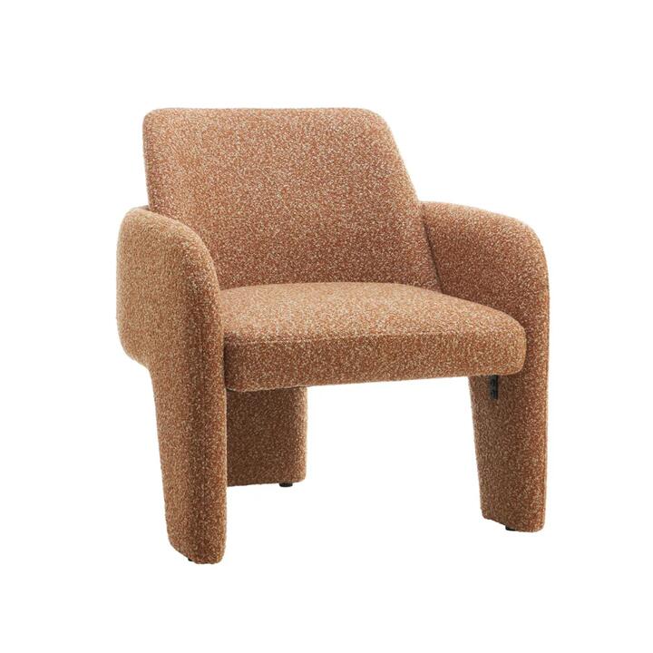 Raimon Furniture Ciaran Chenille Fabric Occasional Lounge Accent Relaxing ArmChair Paprika
