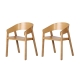 Raimon Furniture Set Of 2 Ronan Wooden Kitchen Dining ArmChair Ash