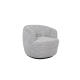 Raimon Furniture Keating Textured Fabric Swivel Lounge Occasional Relaxing Accent Chair Grey