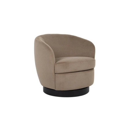 Raimon Furniture Waylen Mohair Fabric Swivel Lounge Occasional Relaxing Accent Chair Latte