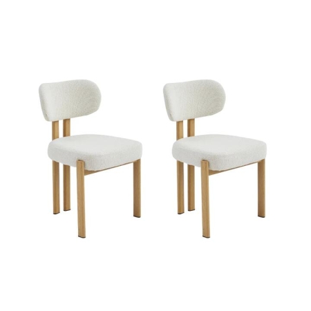 Raimon Furniture Set Of 2 Devika Textured Fabric Kitchen Dining Side Chair Beige