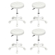 Levede 4x Rolling Bar Stool Swivel Salon SPA Chair Beige