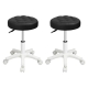 Levede 2x Rolling Bar Stool Swivel Salon SPA Chair Black