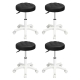 Levede 4x Rolling Bar Stool Swivel Salon SPA Chair Black