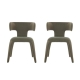 Raimon Furniture Set Of 2 Rogan Mohair Fabric Kichen Dining side Chair Leaf