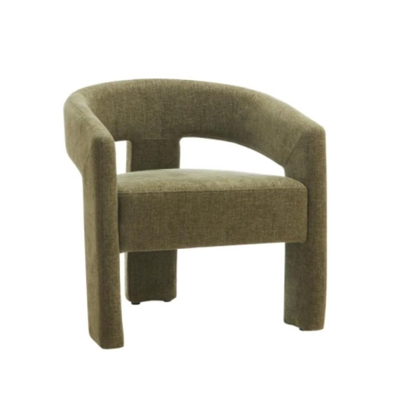 Raimon Furniture Garland Chenille Fabric Lounge Accent Occasional Relaxing ArmChair Olive
